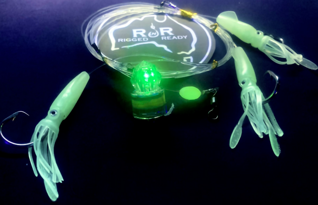 11/0 Circle 200lb Branch Swivel Lumo Whitesquid  Deep Drop Rig