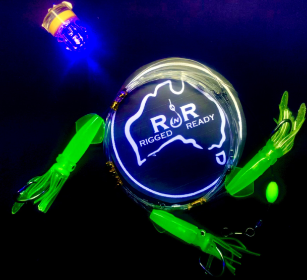 11/0 Circle 200lb Branch Swivel Lumo GREEN Squid Deep Drop Rig