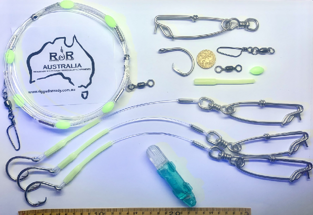 13/0 Circle 350lb Commercial Deep Drop Rig Shark Clip Leaders