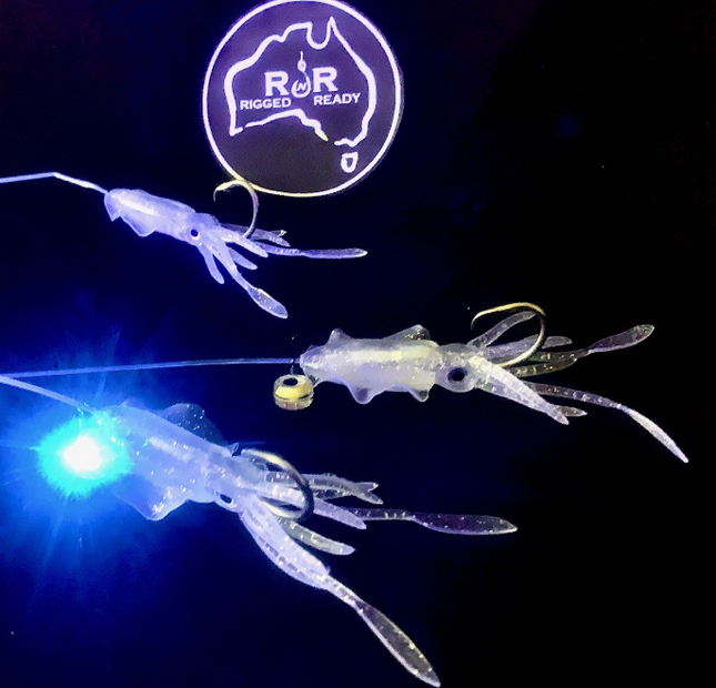 12/0 Circle 300lb CRANE Swivel BlueLight Up Ultimate Squid Deep Drop Rig