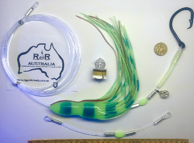 14/0 Mutsu Circle 460lb Flurocarbon 4m Sword Rig
