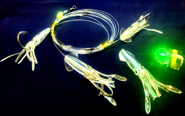 11/0 Circle 200lb Branch Swivel CLEAR Suid Deep Drop Squid