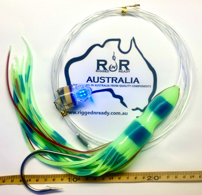 12/0 SS J Hook 460lb Flurocarbon 4m Sword Rig