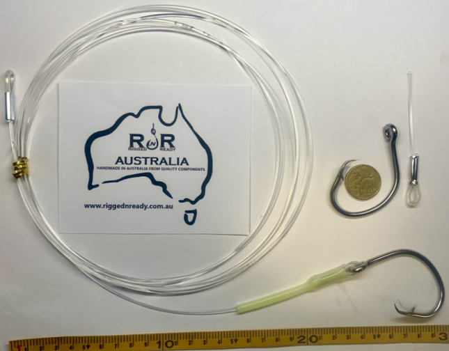 18/0 SS Circle 400 lb Flurocarbon 4m Game Fishing Trace