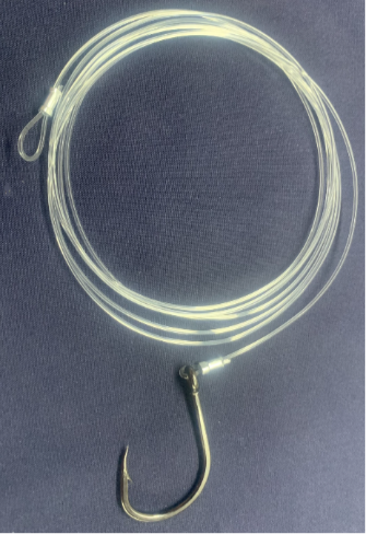 9/0 Livebait Hook 200lb Mono 2m Game Fishing Trace (2 pack)