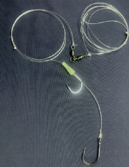 7/0 Livebait Hooks 90lb Double Snelled Livebait Rig
