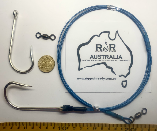 Standard Shark Rig - 11/0 Tarpon Single 2m 420 lb Wire